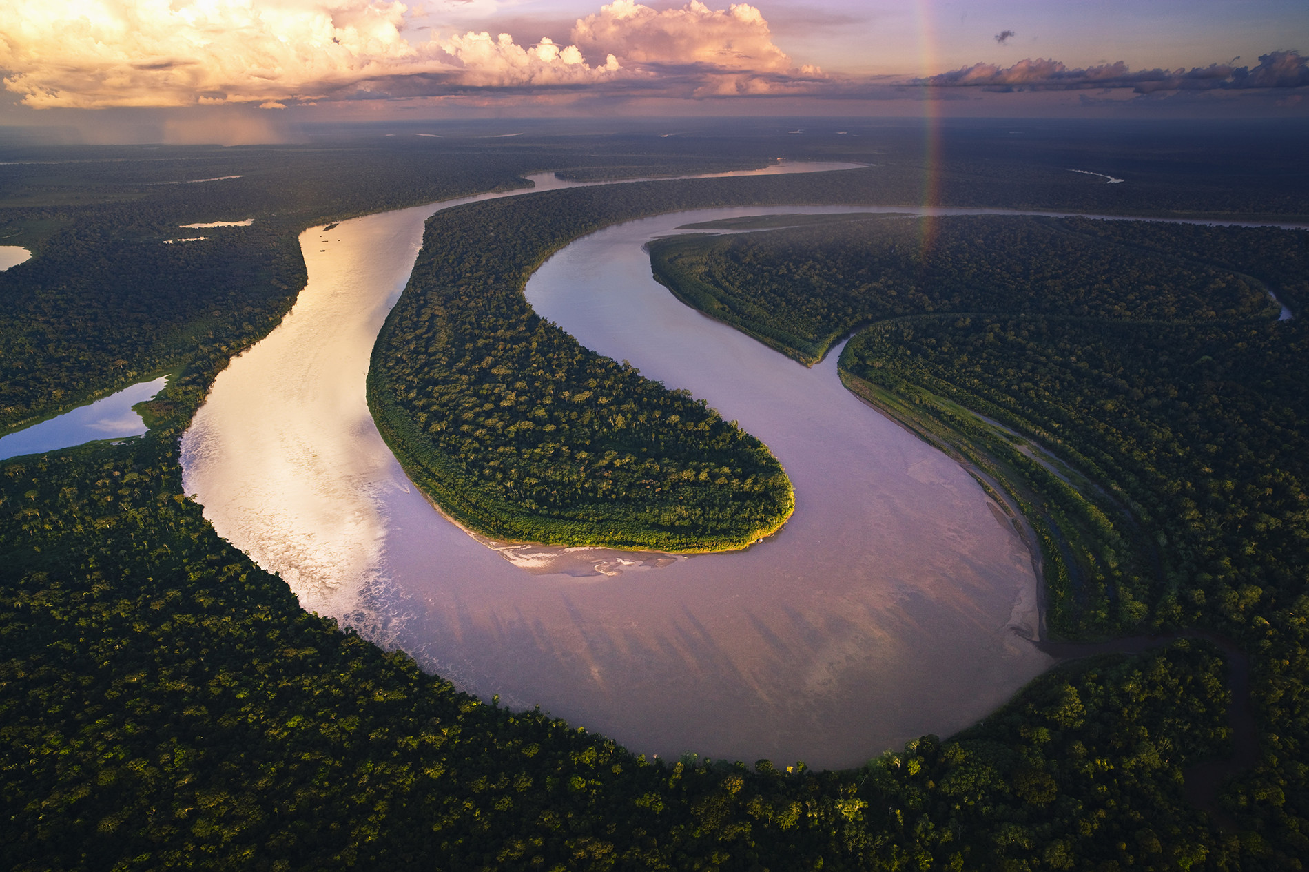 Vue aréienne de l'Amazone