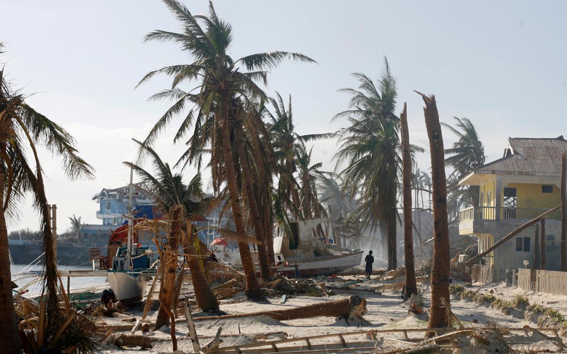 Typhoon Haiyan hit on Malapascua Island