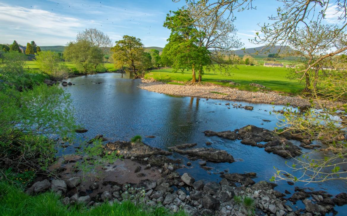 Rivière Ribble, Yorkshire, Royaume-Uni.