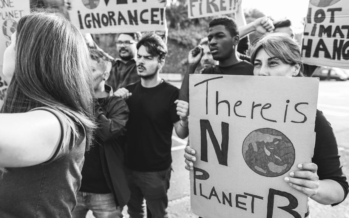Manifestation écologique manifestants