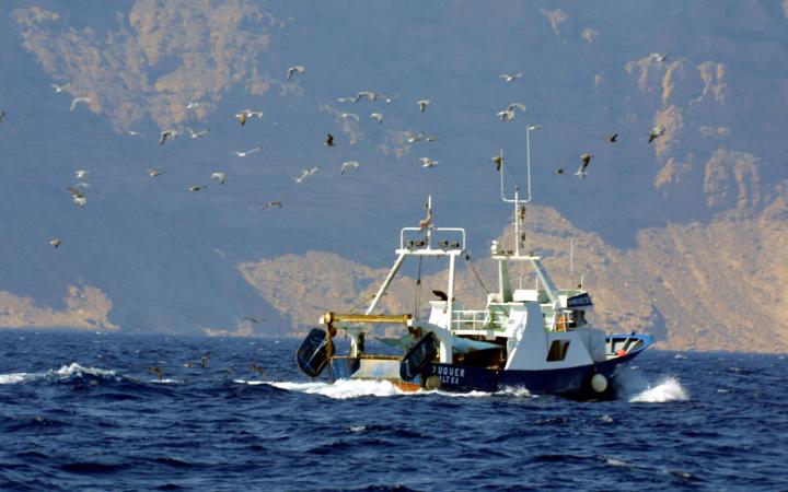 Chalutier aperçu dans l'Est de la mer Méditerranée