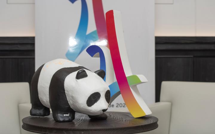 Les logos de Paris 2024 et du WWF réunis