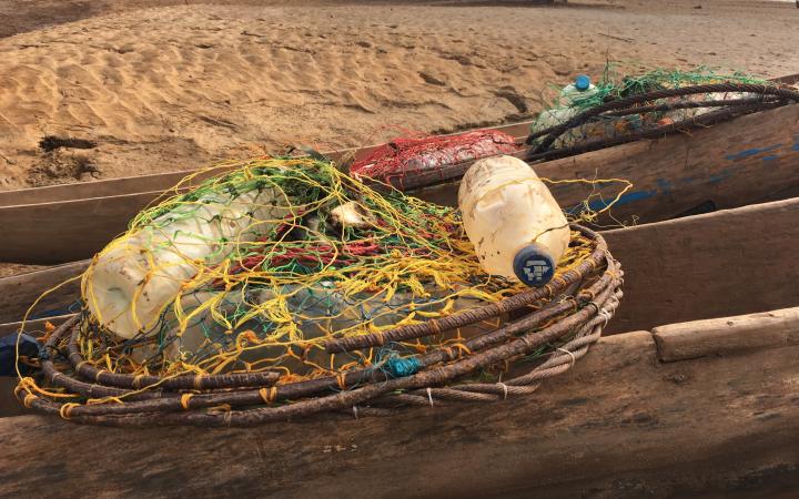 Balance à crabes utilisée pour l'exploitation des eaux profondes à Madagascar