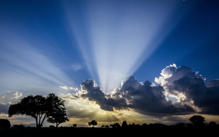 Coucher de soleil dans le Parc National Mikumi (Tanzanie)