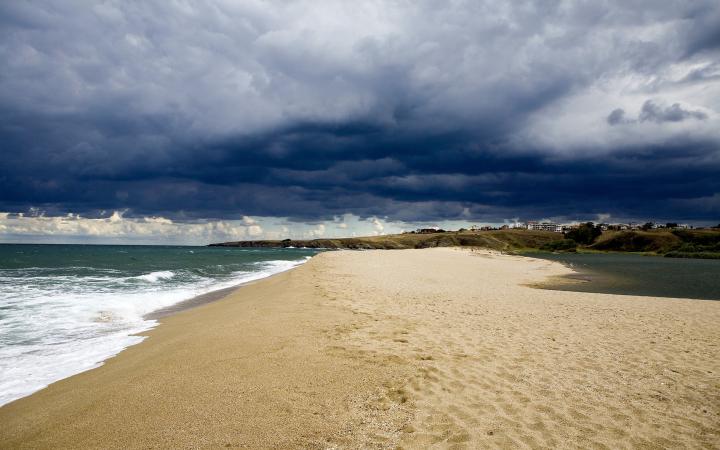 Embouchure entre le fleuve Veleka et la mer Noire (Bulgarie)