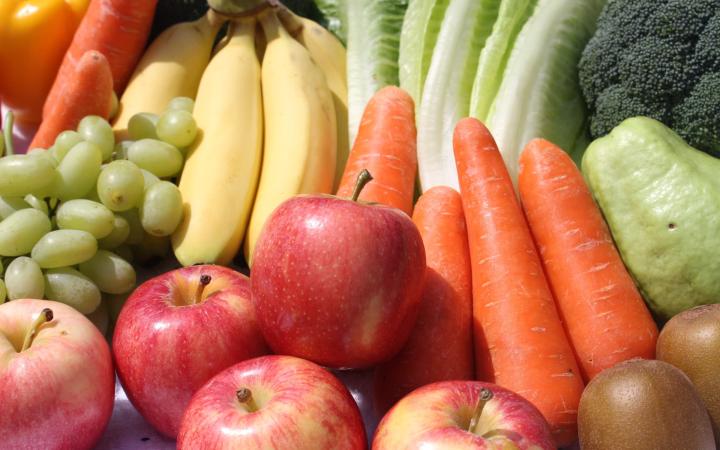 Fruits et légumes gros plan