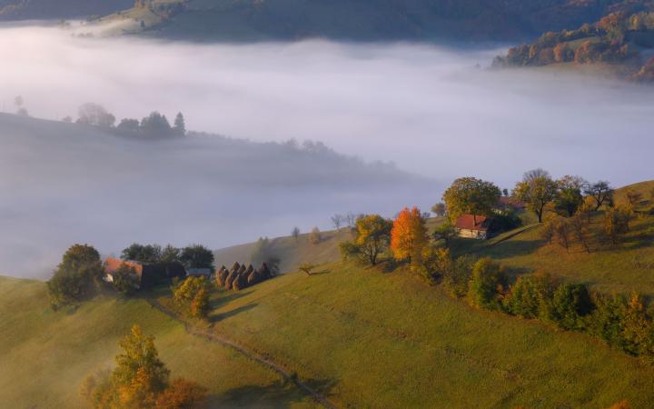 Paysage rural en Europe de l'Est