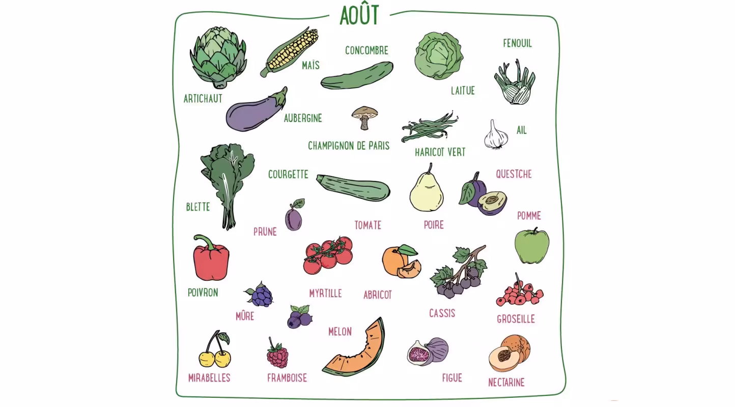 Nos recettes d'Août