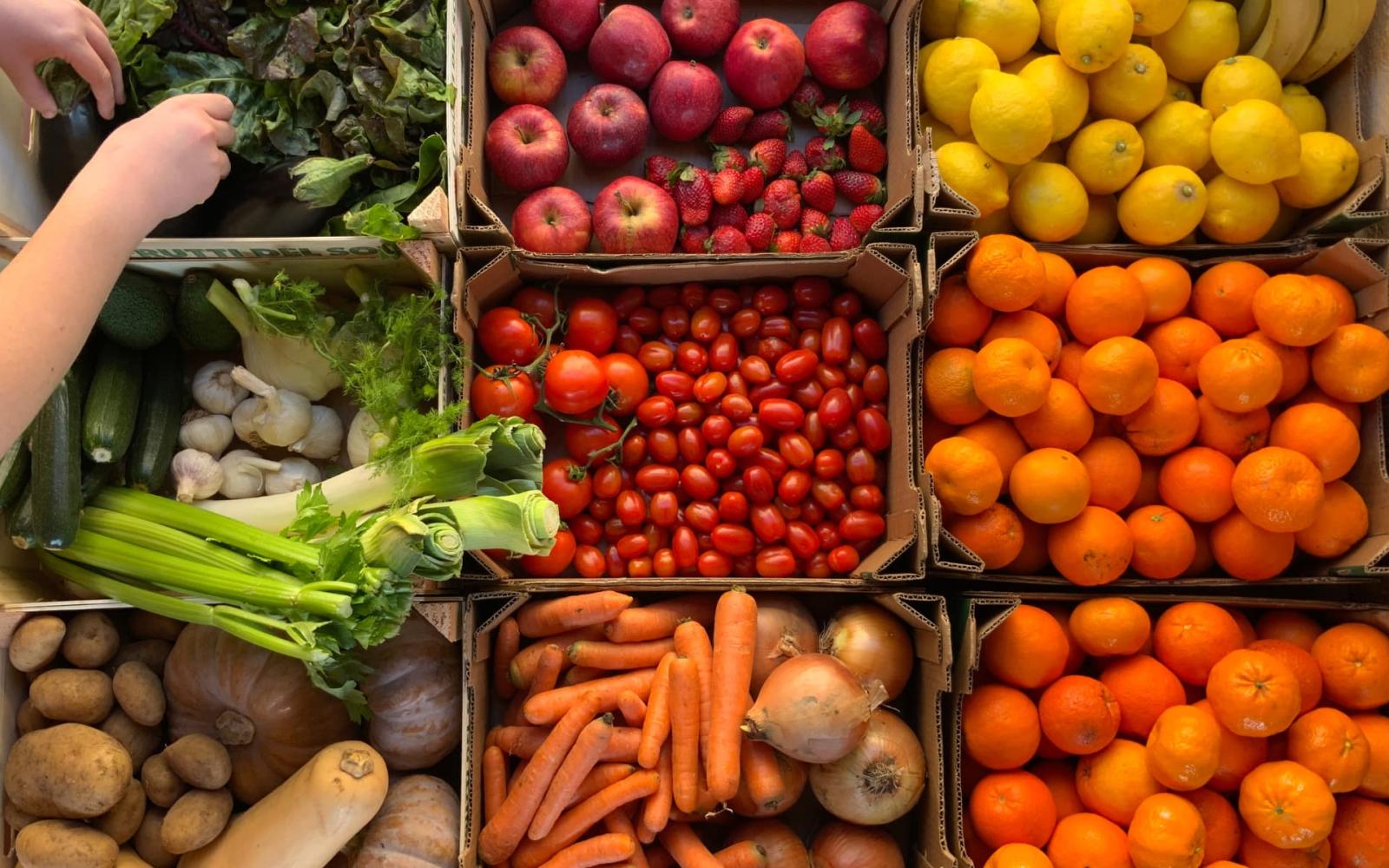 Caisse de fruits et légumes