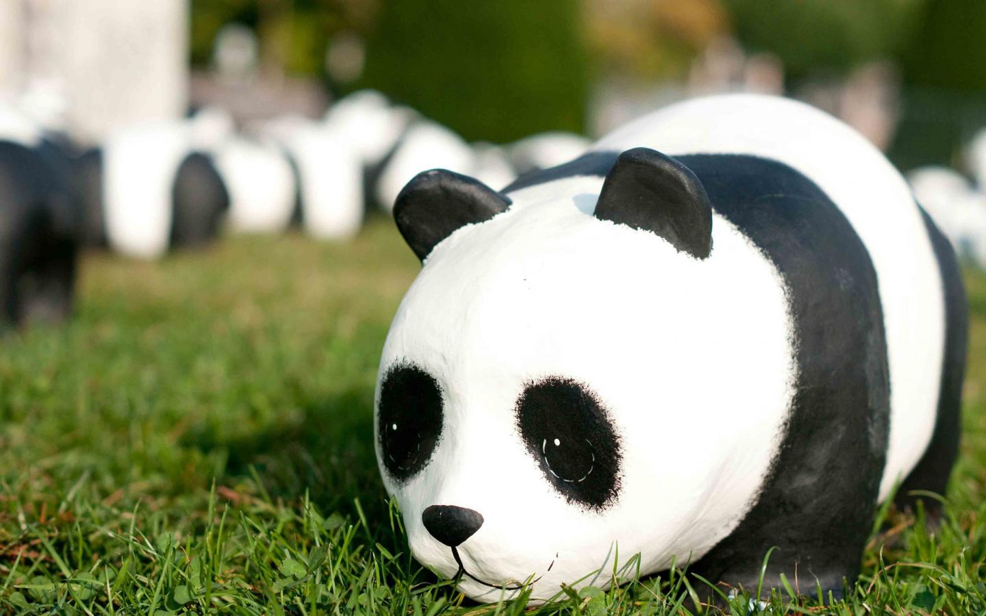 Panda en papier mâché