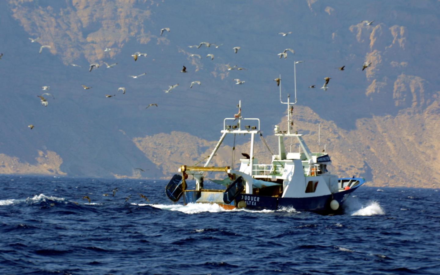 Chalutier en Méditerranée