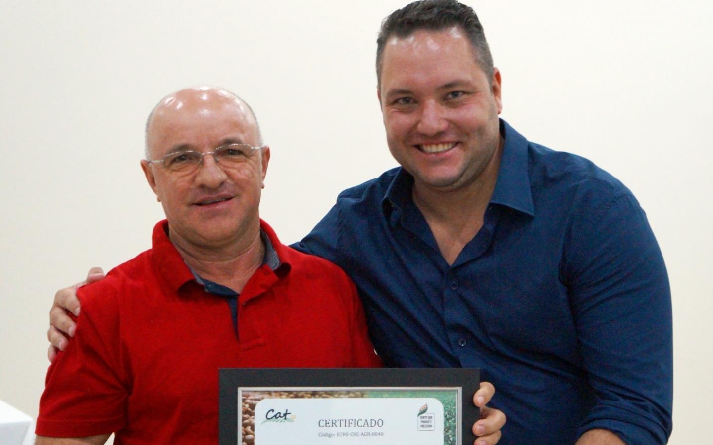 Exploitant de soja du Mato Grosso recevant la certification RTRS (Brésil)