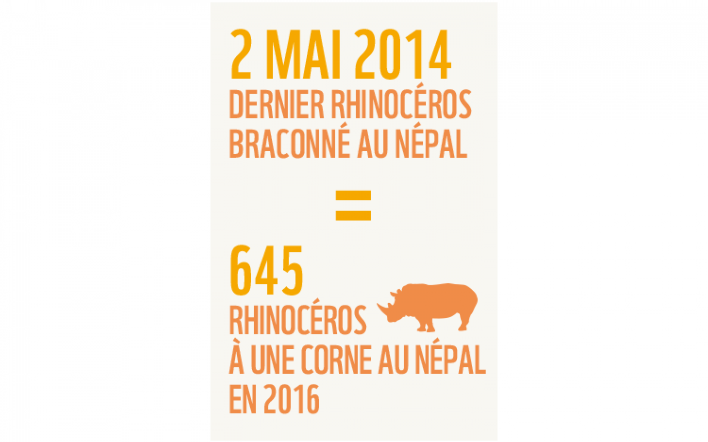 Statistiques nombre de rhinocéros braconnés au Népal