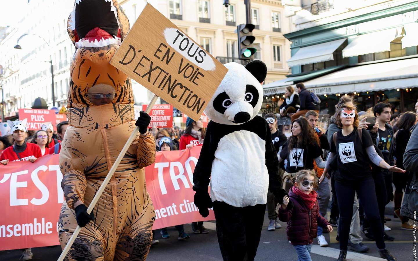 Des citoyens participent à la Marche du siècle à Paris