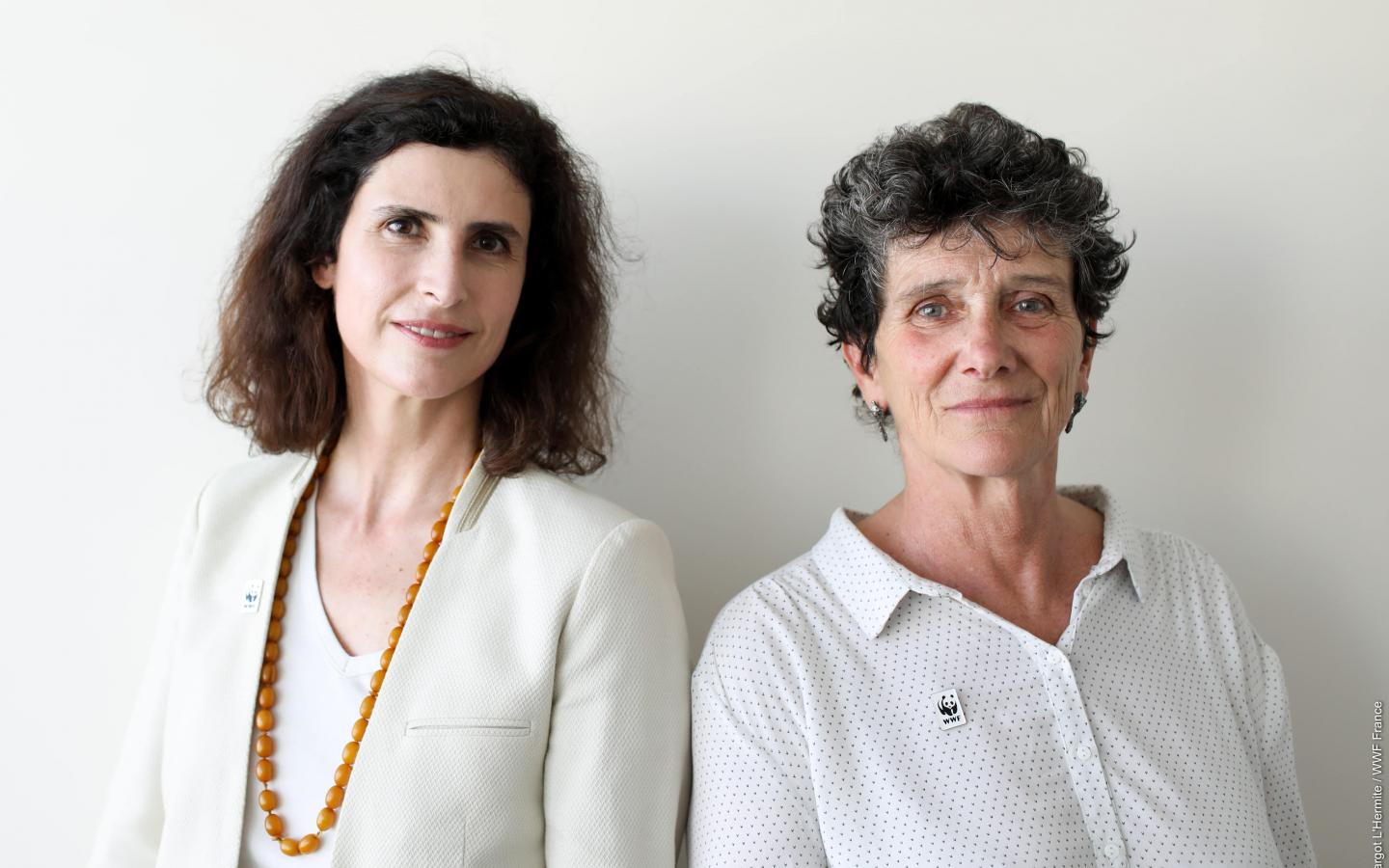 Véronique Andrieux, directrice générale du WWF France et Isabelle Autissier, Présidente du WWF France