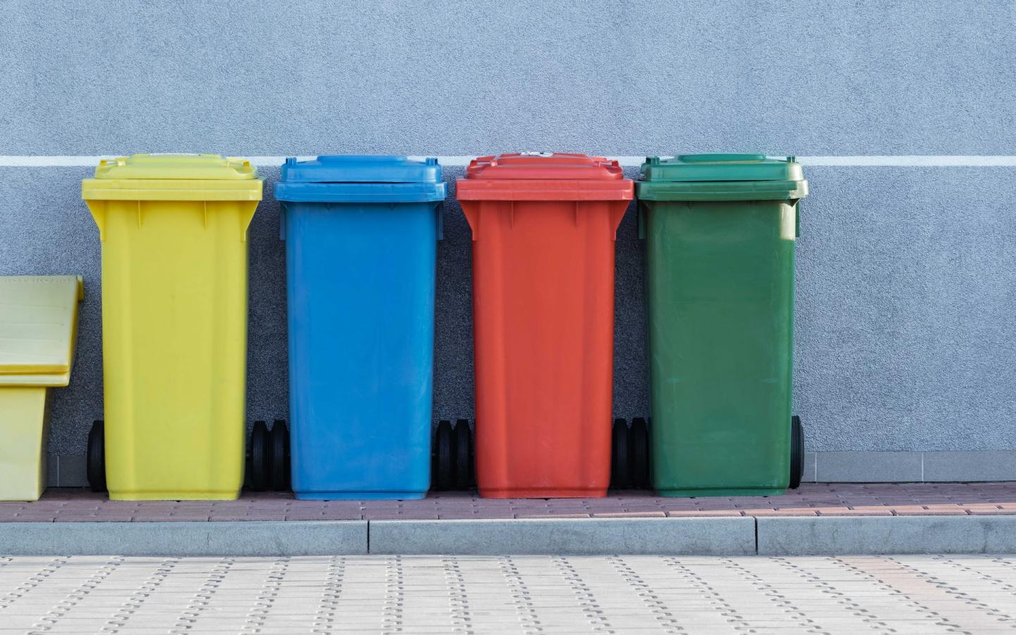 Poubelles de recyclage