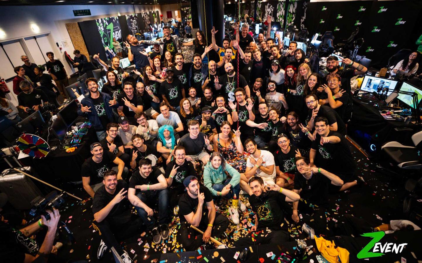 Célébration de l'équipe à la fin du Z Event