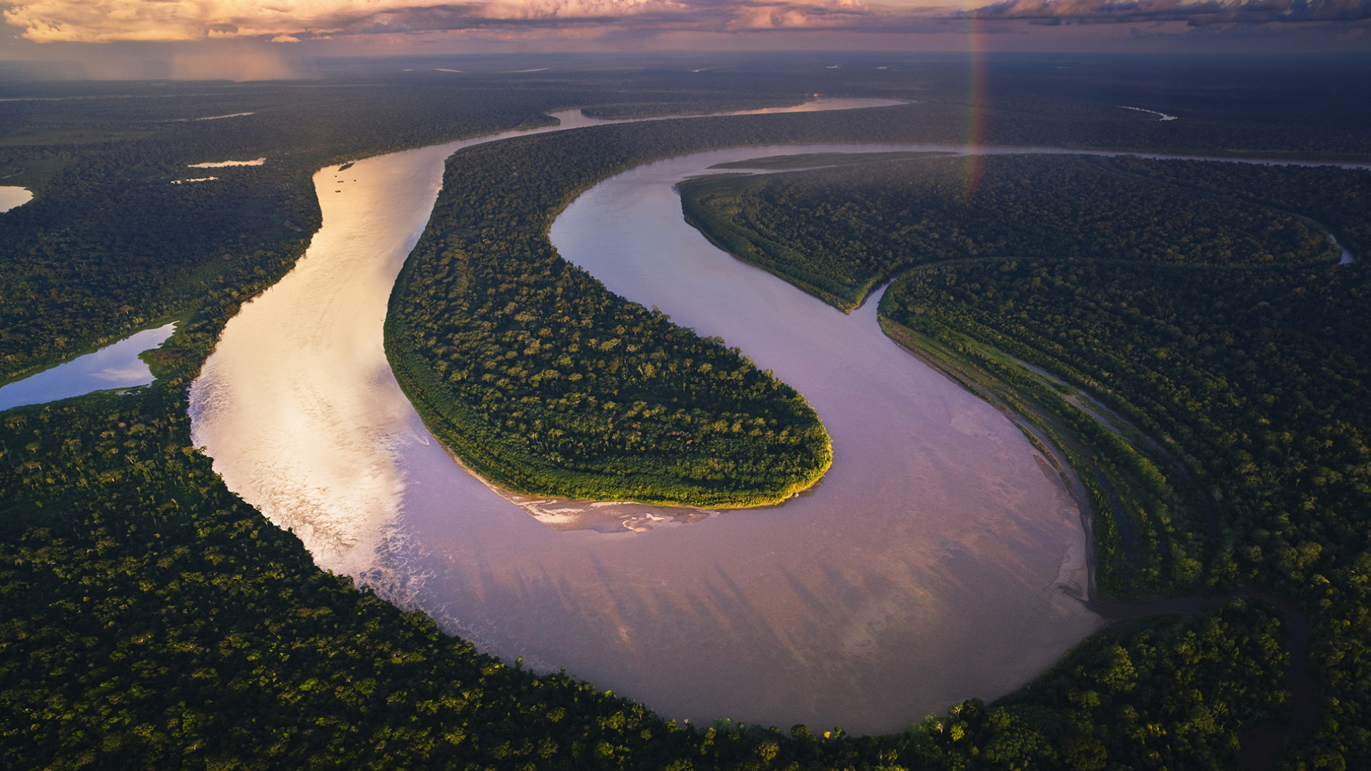 Vue aréienne de l'Amazone