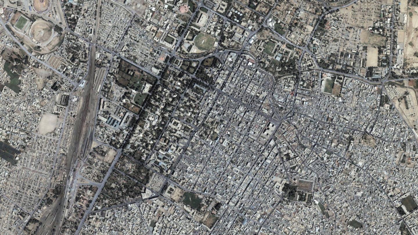 Vue aérienne de la ville Quetta (Pakistan)