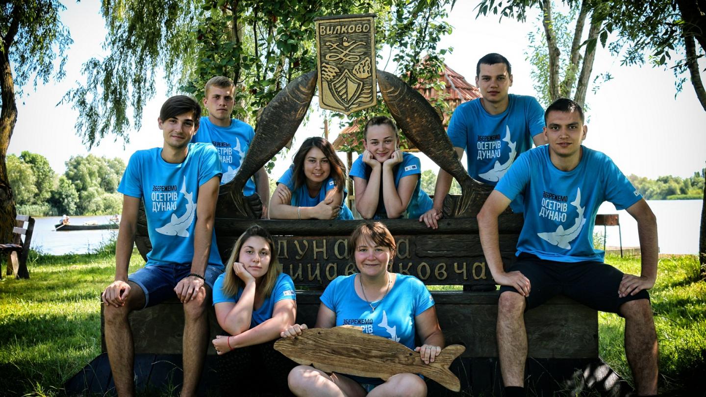 Etudiants ukrainiens participant à l'initiative « Sturgeons watchers » 