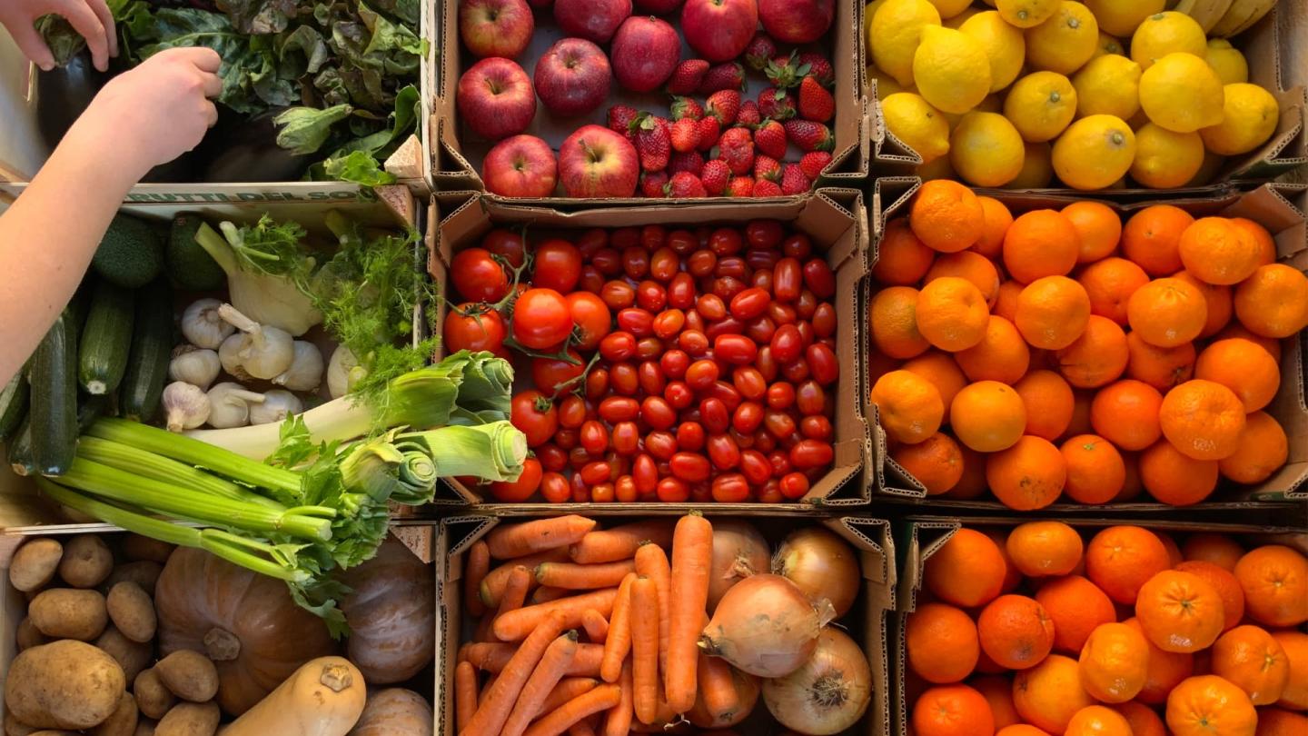Caisse de fruits et légumes