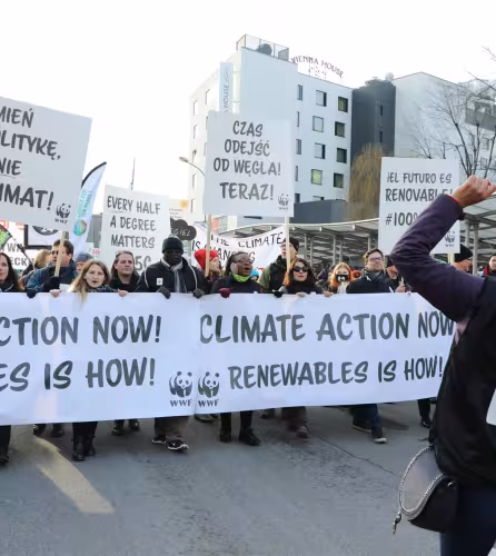 Rassemblement durant la COP24 à Katowice