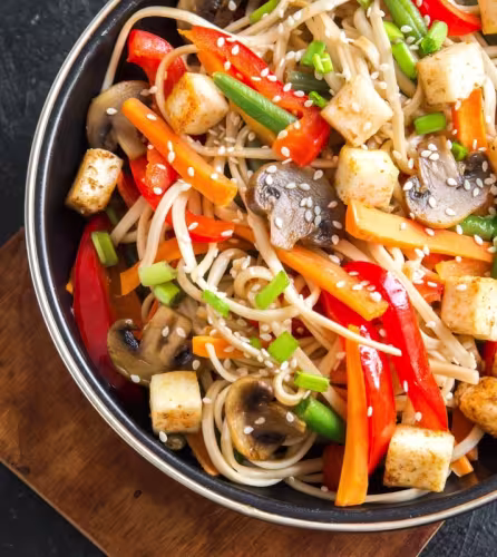 Recette nouilles sautées aux légumes