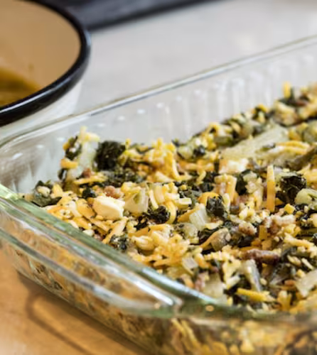 Recette de gratin de quinoa aux blettes et à la feta