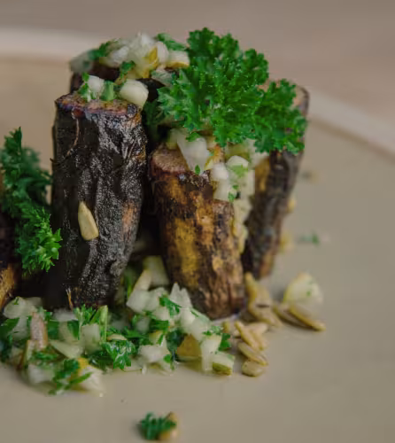 Recette de salsifis et sa brunoise de poires
