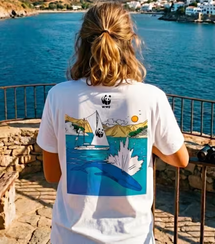 tshirt boutique blue panda baleine